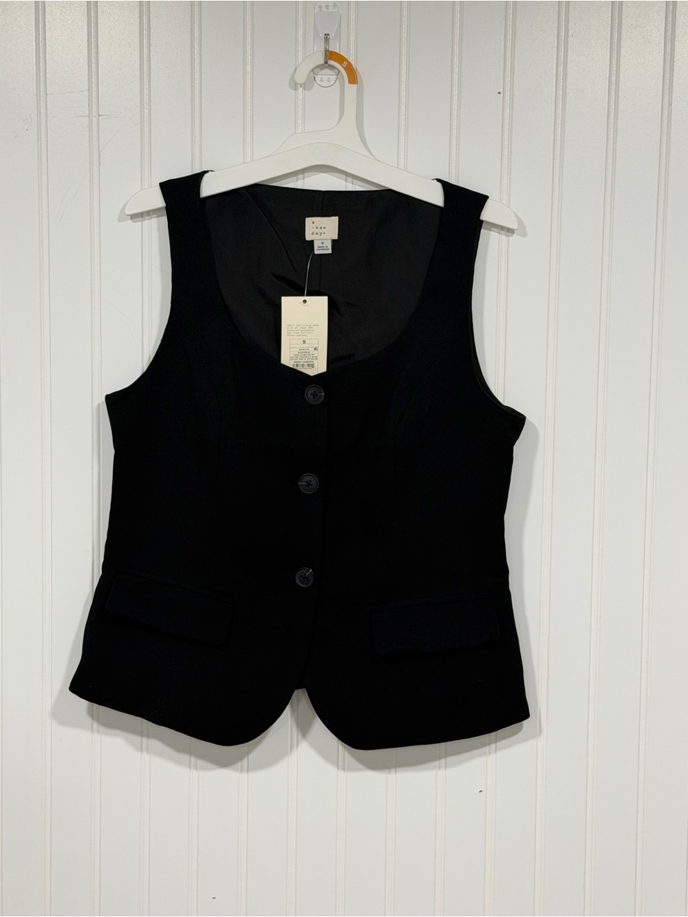 a new day Black Button-Front Women's Vest - Picture 2 of 8